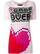 Philipp Plein 'game Over' T-shirt, Women's, Size: Medium, Pink/purple, Cotton