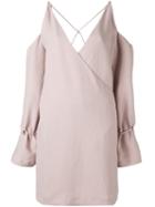 Iro - Cut-out Wrap Dress - Women - Polyester - 38, Pink/purple, Polyester