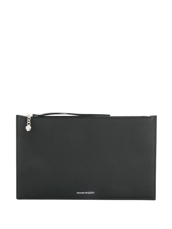 Alexander Mcqueen Skull Motif Clutch Bag - Black