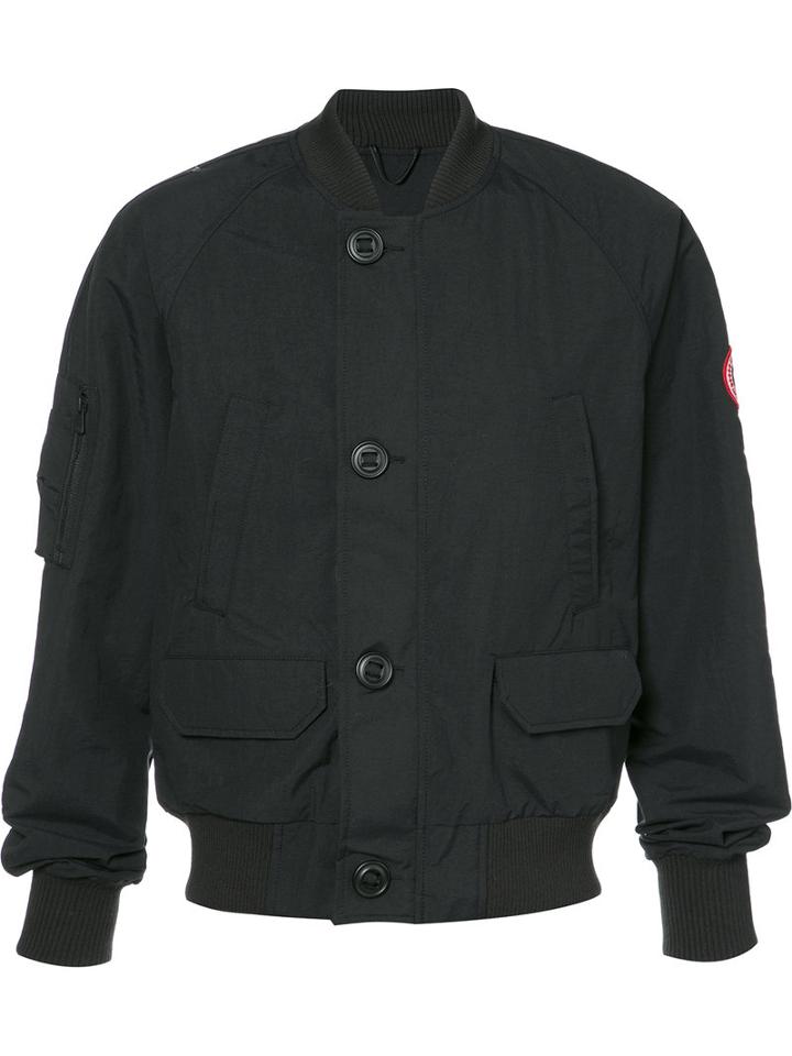 Canada Goose Bomber Jacket, Men's, Size: Medium, Black, Nylon
