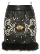 Fausto Puglisi Jewelled Mini Skirt - Black