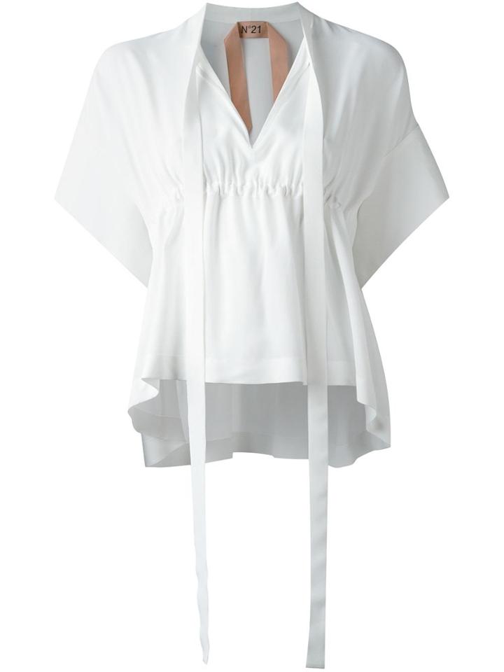 No21 Scarf-collar Top - White