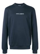 Dolce & Gabbana Embroidered Logo Sweatshirt - Blue