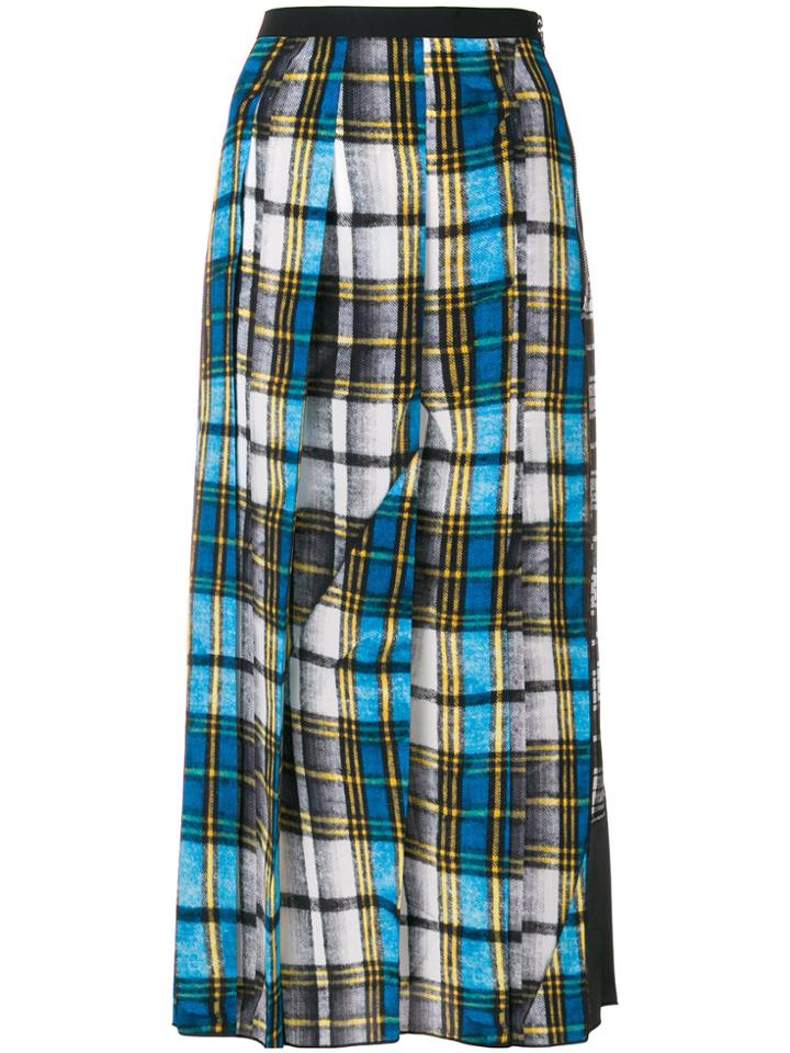 Marc Jacobs Check Midi Skirt - Blue