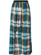 Marc Jacobs Check Midi Skirt - Blue