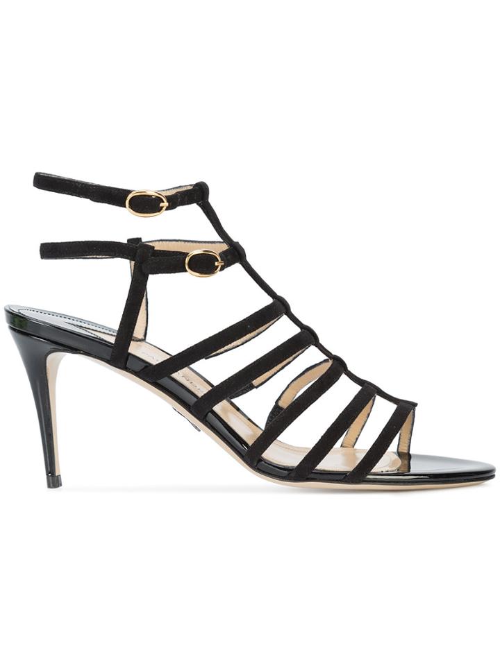 Paul Andrew Double Ankle Strap Sandals - Black