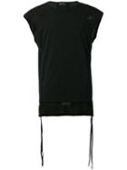 Andrea Ya'aqov Linen-trimmed Muscle Tank Top, Men's, Size: Medium, Black, Cotton/linen/flax