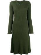 Alberta Ferretti V-neck Sweater Dress - Green
