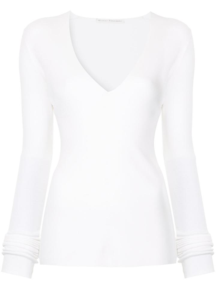 Olivier Theyskens Slim Top - White