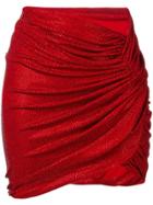 Alexandre Vauthier Rhinestone Embellished Skirt - Red