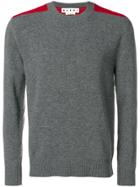 Marni Colour Block Crew Neck Sweater - Grey