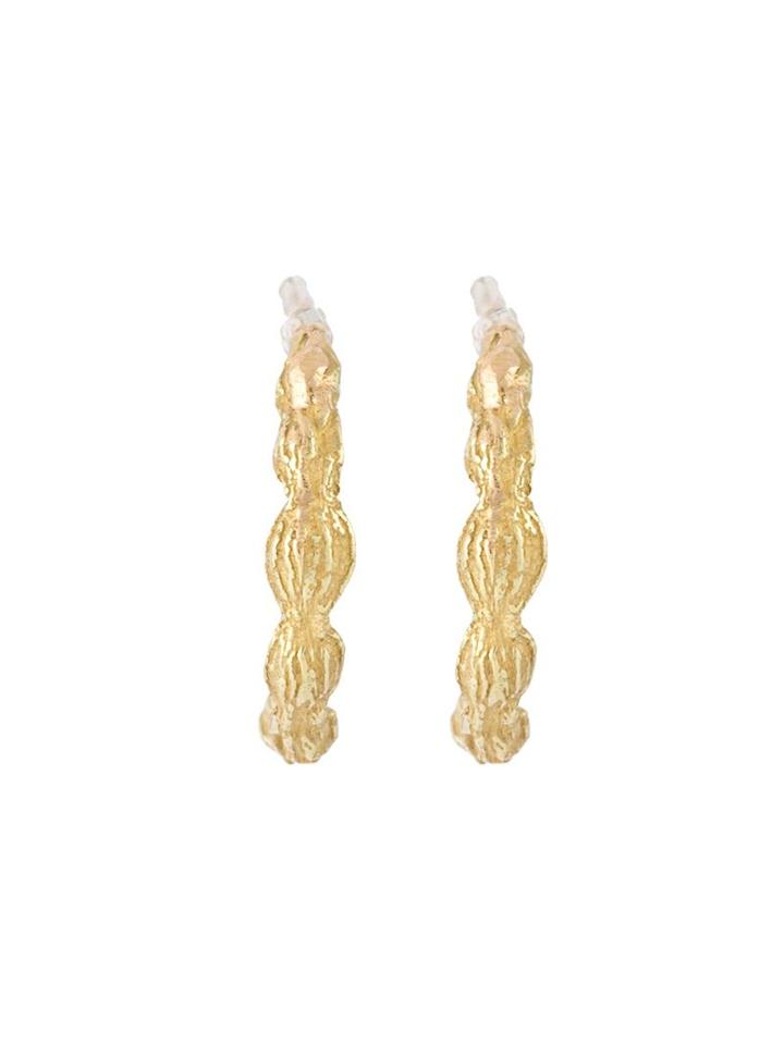Wouters & Hendrix Gold 18kt Yellow Gold Sculpted Hoop Earrings