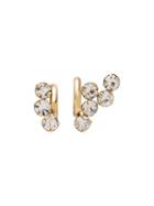Beaufille Gold-plated Crystal Hoop Earrings - Yellow Gold