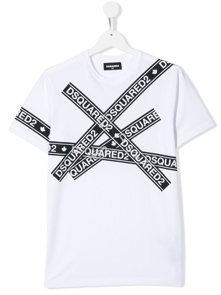 Dsquared2 Kids Appliqué Logo T-shirt - White