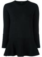 Roberto Collina Peplum Jumper, Women's, Size: Small, Black, Merino