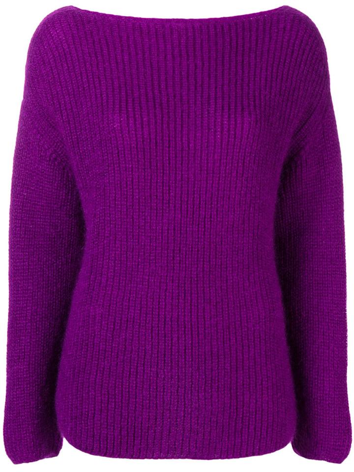 Forte Forte Round Neck Jumper - Pink & Purple