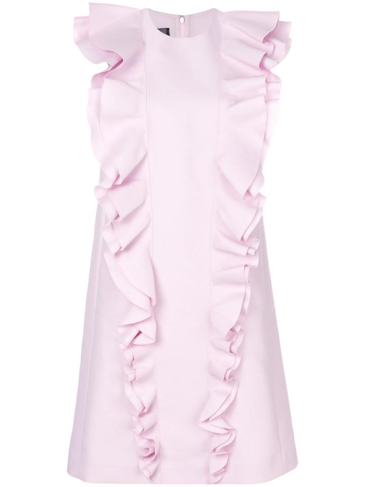 Giambattista Valli Frill Shift Dress - Pink & Purple
