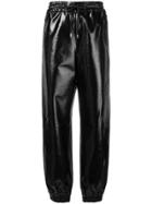 Msgm Patent Track Pants - Black