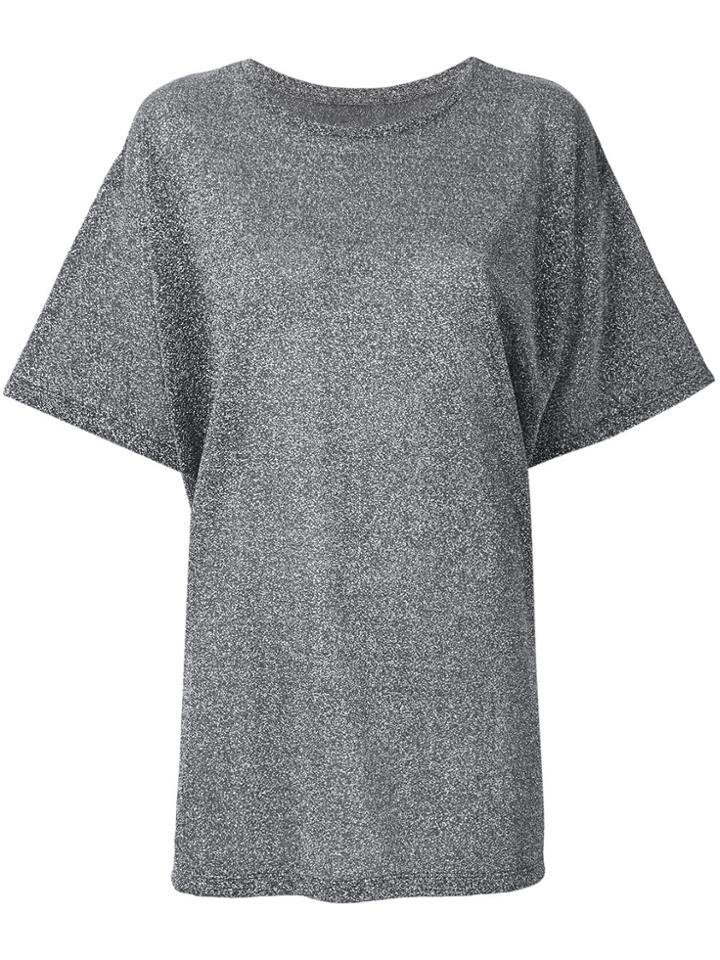 Mm6 Maison Margiela Glitter-effect T-shirt - Metallic