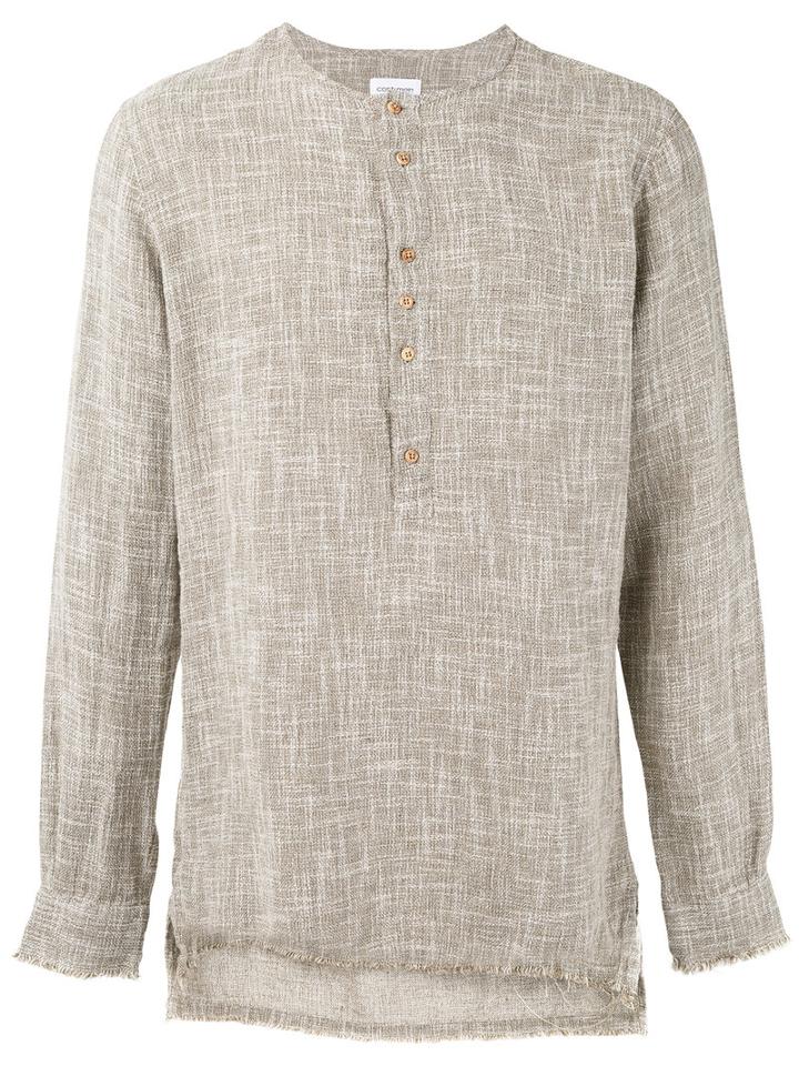 Costumein - Damir Shirt - Men - Cotton/linen/flax - 52, Nude/neutrals, Cotton/linen/flax