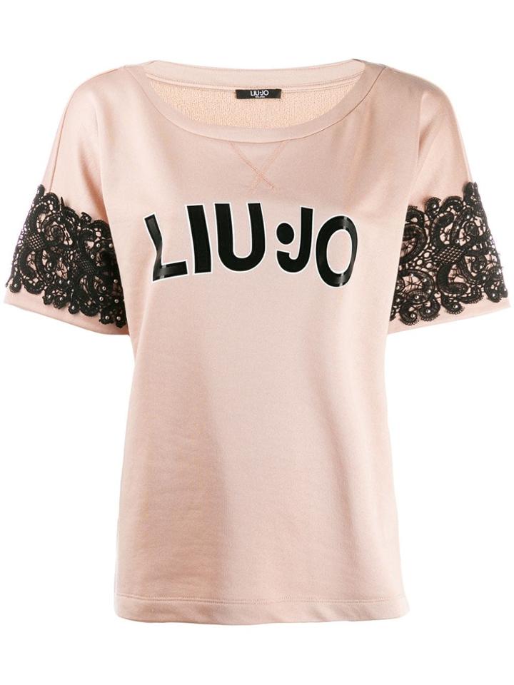 Liu Jo Brand Print T-shirt - Neutrals