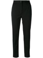 Dolce & Gabbana - Cropped Trousers - Women - Silk/spandex/elastane/virgin Wool - 46, Black, Silk/spandex/elastane/virgin Wool