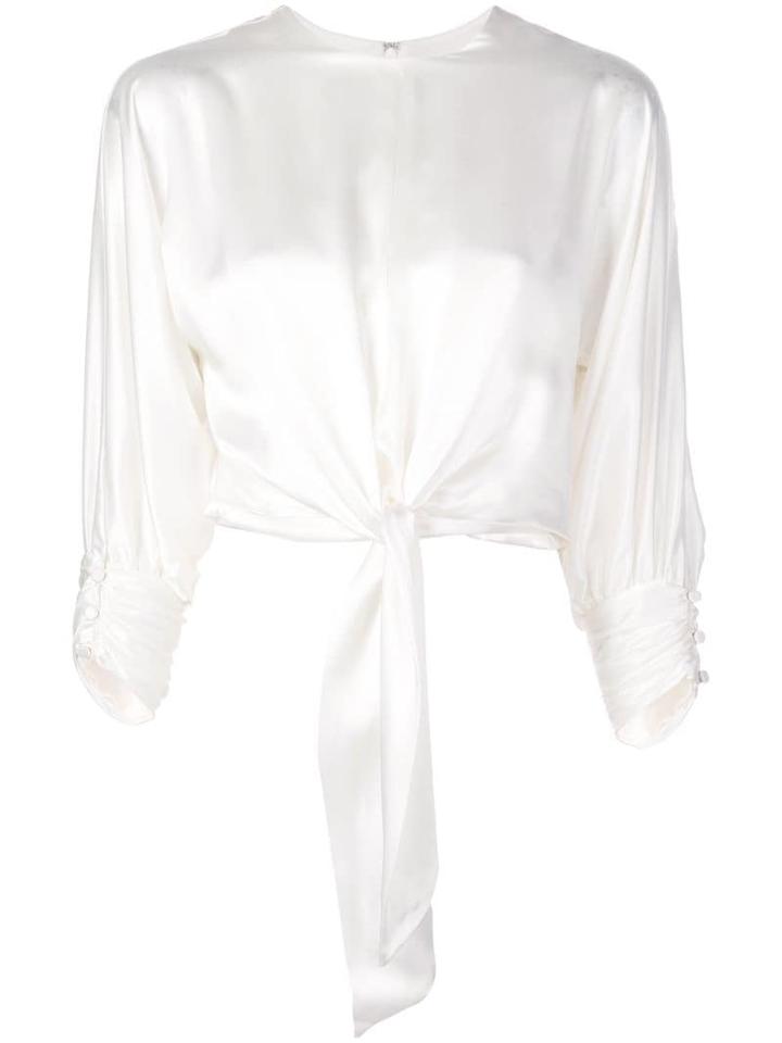 Cinq A Sept Lydia Silk Top - White