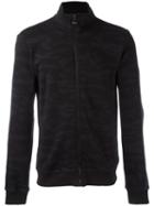 Ea7 Emporio Armani Zip-up Camouflage Fleece, Men's, Size: Large, Black, Cotton