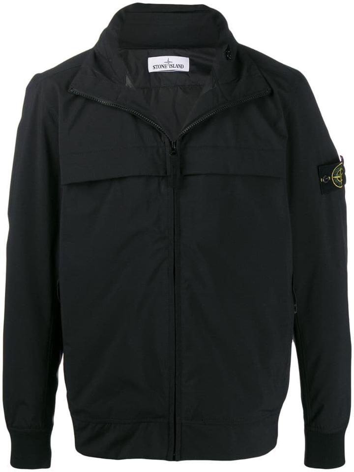 Stone Island Zip Lightweight Jacket - Black