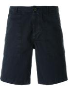 Maison Kitsuné Canvas Bermuda Shorts, Men's, Size: 31, Blue, Cotton