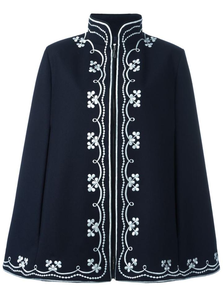 Vilshenko Floral Motifs Zip Cape