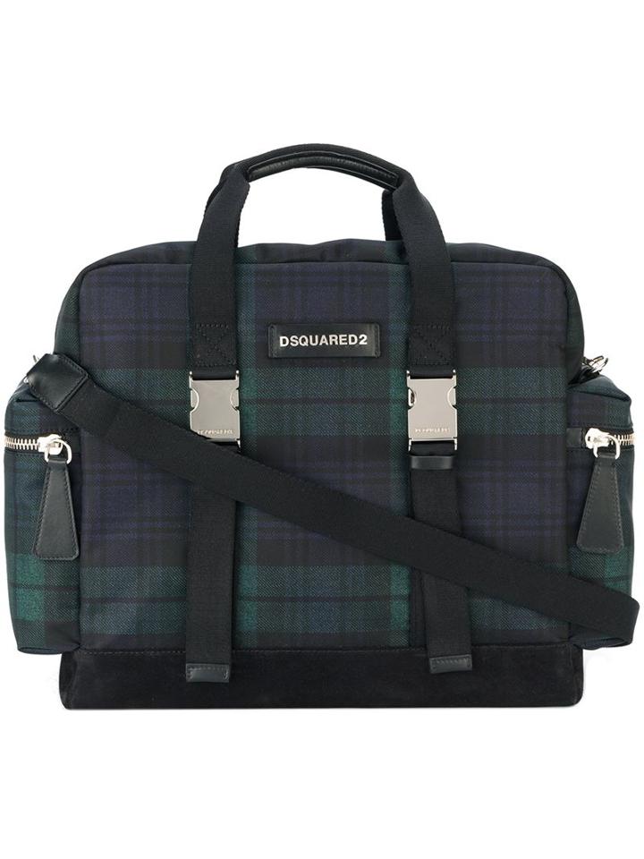 Dsquared2 'donald' Shopper, Men's, Green, Calf Leather/nylon
