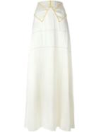 Burberry Prorsum Gold Trim Detail Long Evening Skirt