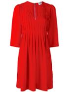 Sonia By Sonia Rykiel - Pleated Mini Dress - Women - Polyester/viscose - 36, Women's, Red, Polyester/viscose