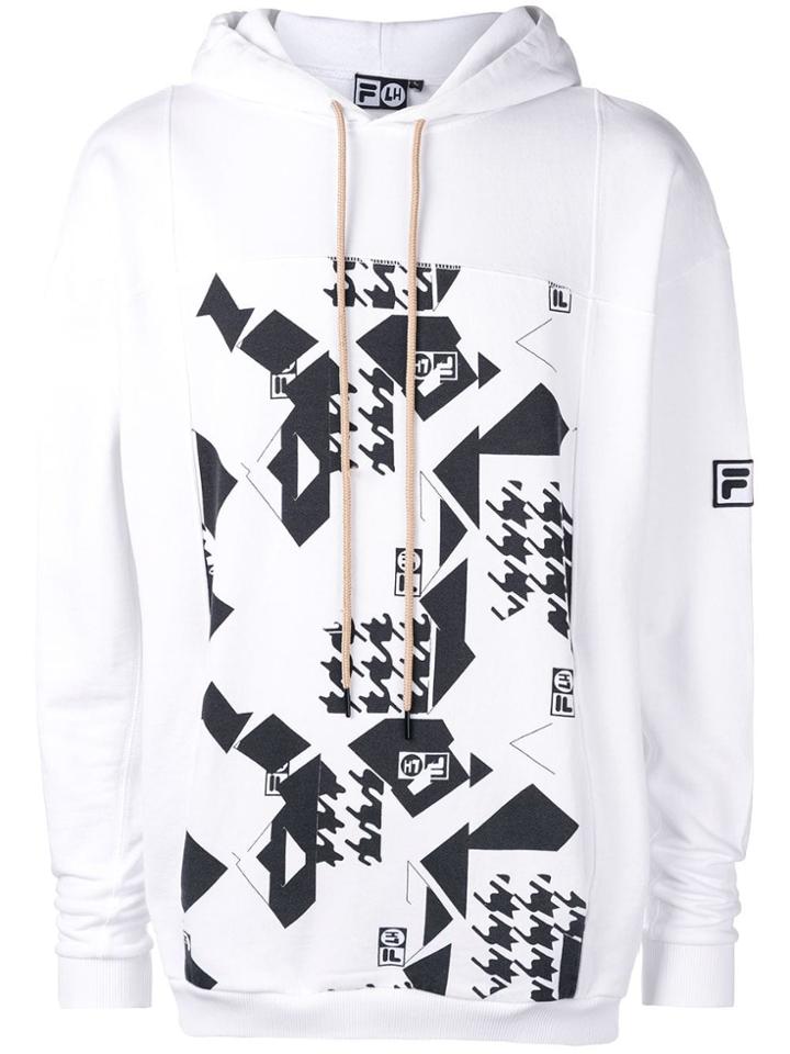 Liam Hodges Liam Hodges X Fila Front Print Hoodie - White