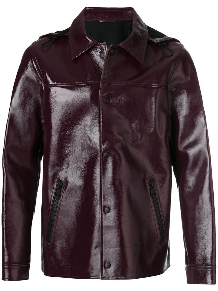 Ami Alexandre Mattiussi Bonded Vinyl Jacket - Pink & Purple