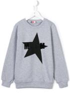 Msgm Kids Star Logo Print Sweatshirt, Boy's, Size: 12 Yrs, Grey