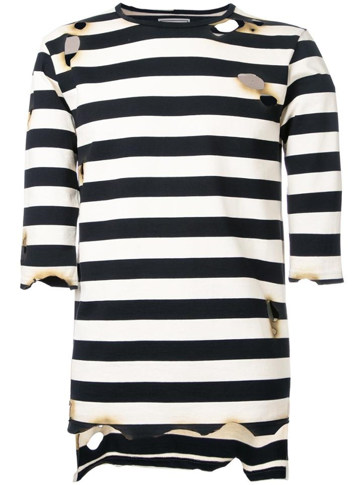 Maison Mihara Yasuhiro Striped T-shirt - White