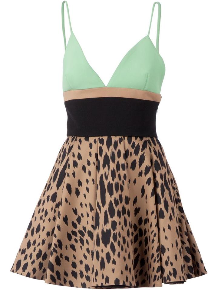 Fausto Puglisi Animal Print Flared Dress