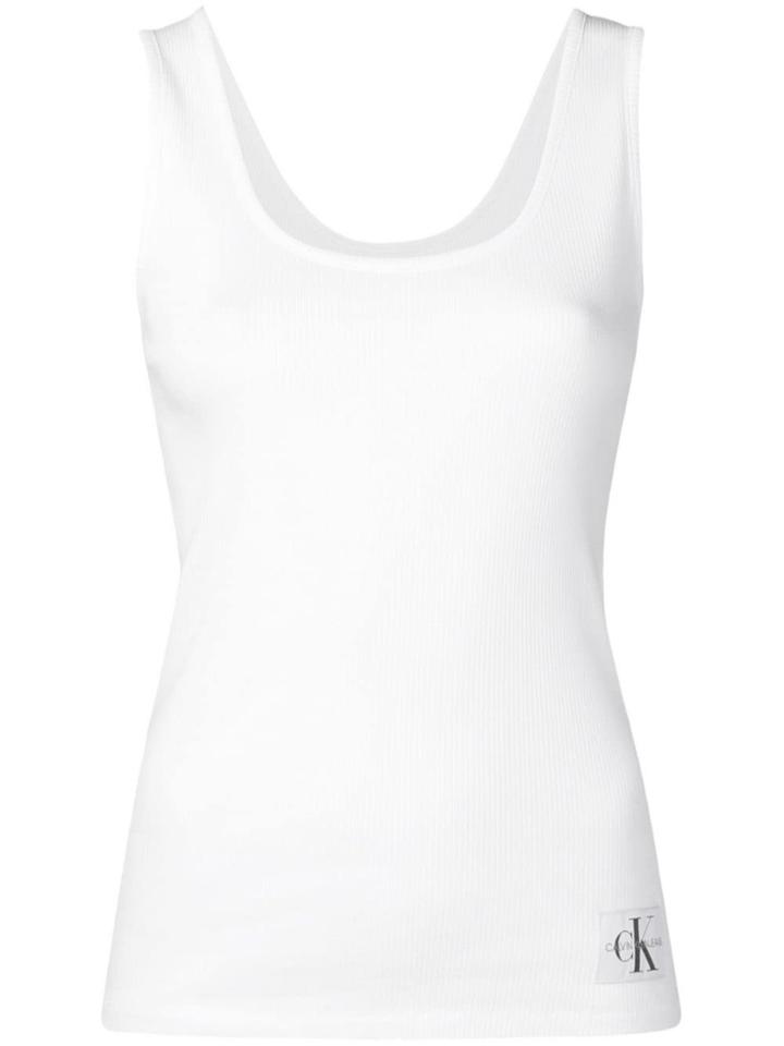 Calvin Klein Jeans Ribbed Tank Top - White