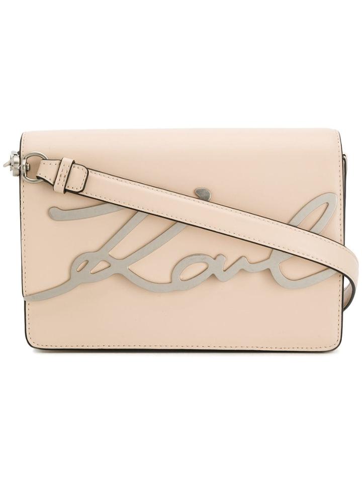 Karl Lagerfeld K/signature Shoulder Bag - Neutrals