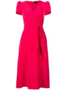 Elisabetta Franchi Midi Wrap Dress - Pink