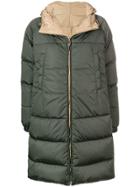 Max Mara Reversible Hooded Padded Coat - Green