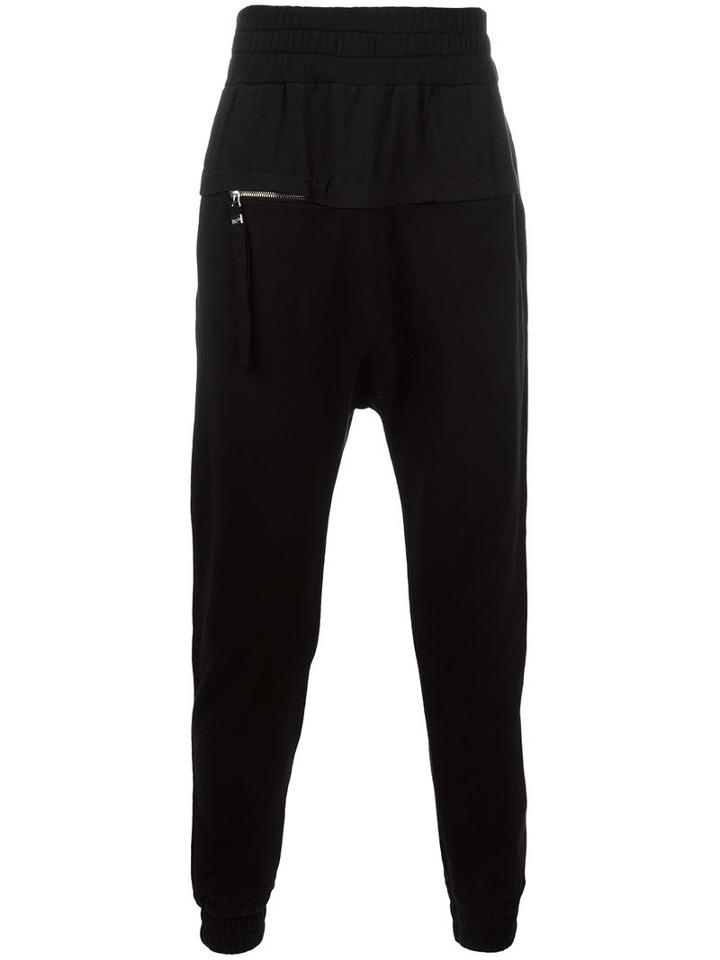 Blood Brother Zip Detail Track Pants, Men's, Size: Large, Black, Cotton