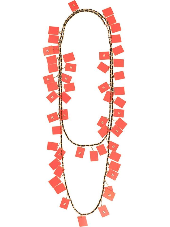 Chanel Vintage Cc Necklace - Pink