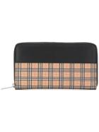 Burberry Scale Check Ziparound Wallet - Brown