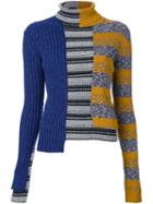 Maison Margiela Patchwork Knit Sweater, Women's, Size: Xs, White, Cotton/wool