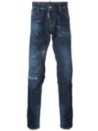 Dsquared2 'slim' Jeans, Men's, Size: 50, Blue, Cotton/spandex/elastane/polyester/leather