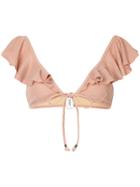 Suboo Ruffled Bikini Top - Pink & Purple