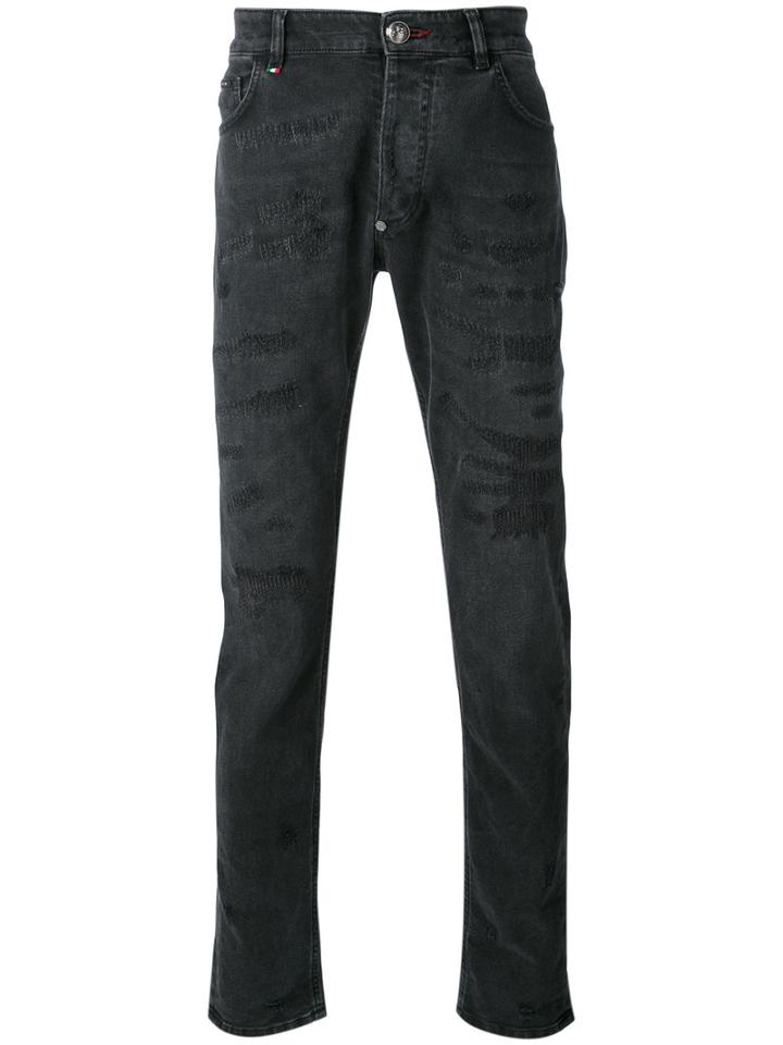 Philipp Plein - Misao Skinny Jeans - Men - Cotton/polyester/spandex/elastane - 34, Grey, Cotton/polyester/spandex/elastane
